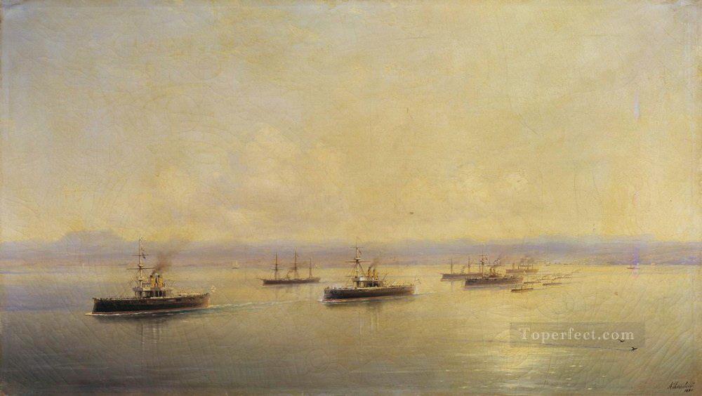 Flota en Sebastopol 1890 Romántico Ivan Aivazovsky ruso Pintura al óleo